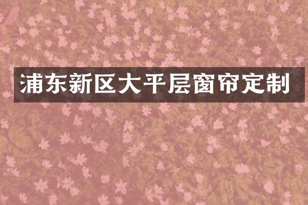 浦东新区大平层窗帘定制