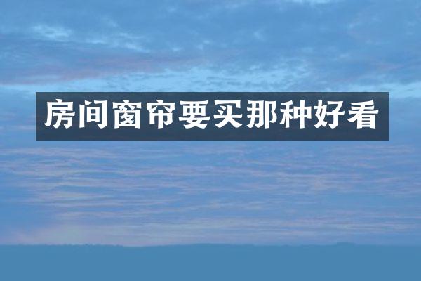 房间窗帘要买那种好看