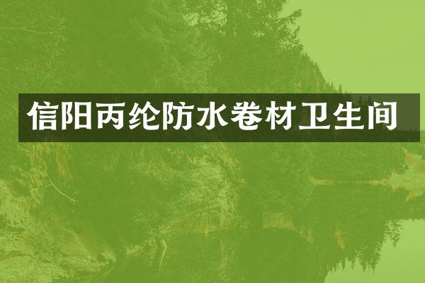 信阳丙纶防水卷材卫生间