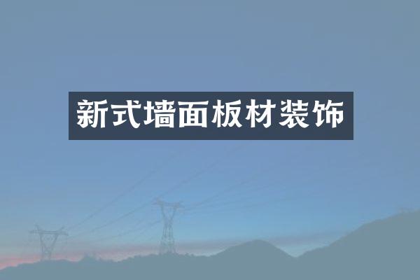 新式墙面板材装饰