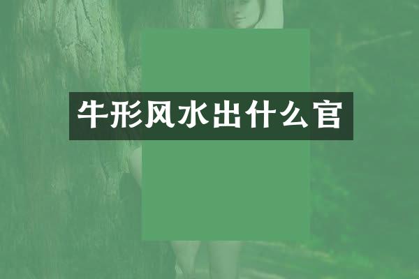 牛形风水出什么官
