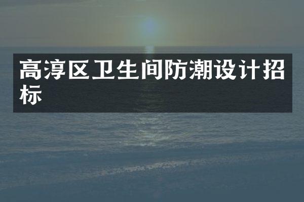 高淳区卫生间防潮设计招标