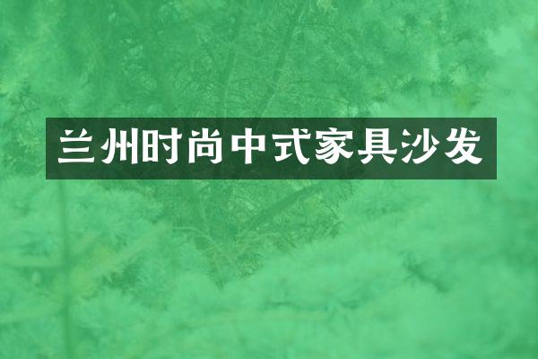 兰州时尚中式家具沙发