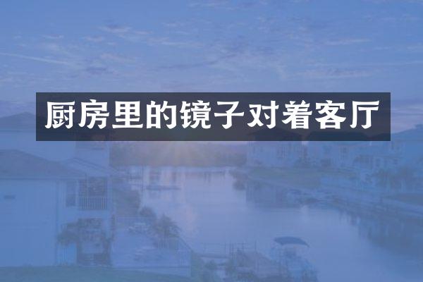 厨房里的镜子对着客厅