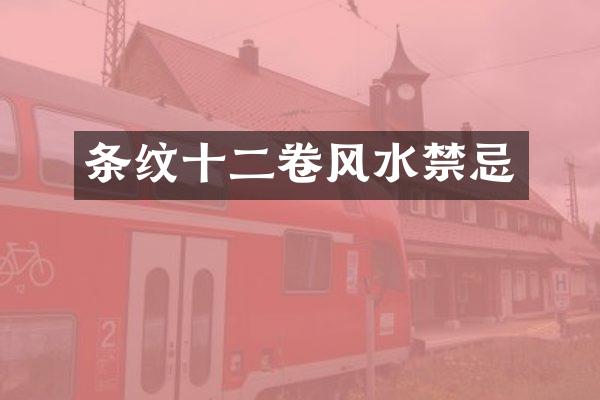 条纹十二卷风水禁忌