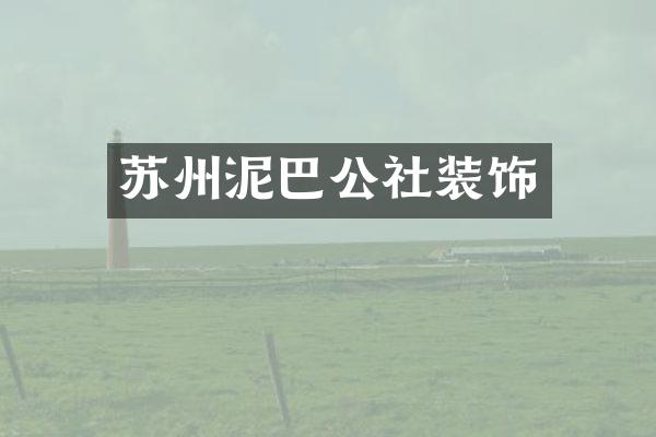苏州泥巴公社装饰