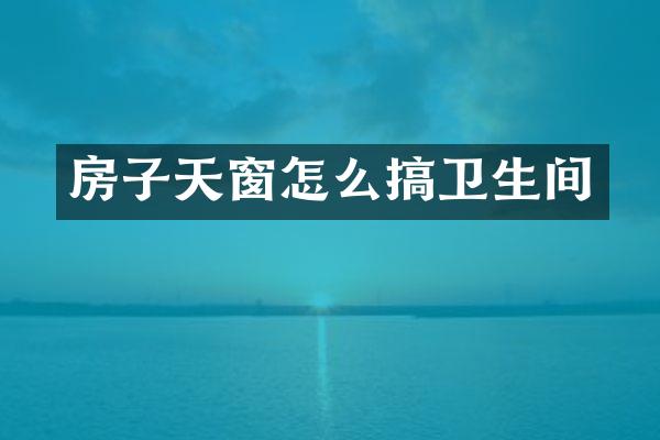 房子天窗怎么搞卫生间