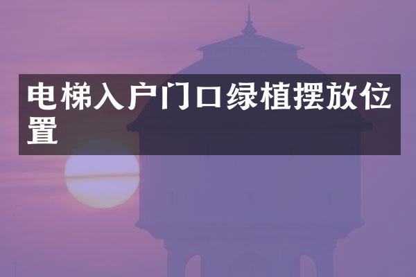 电梯入户门口绿植摆放位置