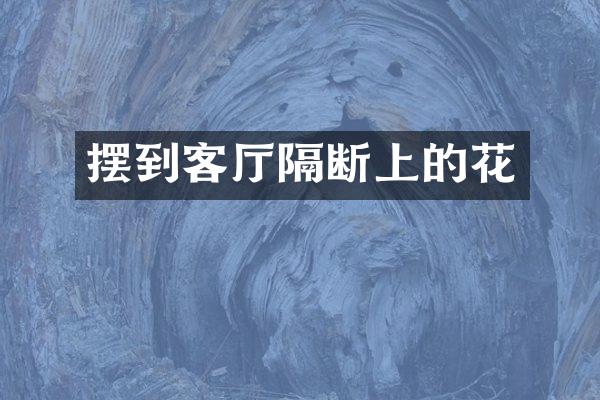 摆到客厅隔断上的花