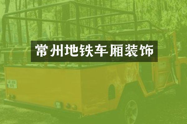 常州地铁车厢装饰