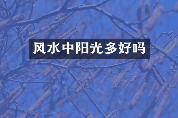 风水中阳光多好吗