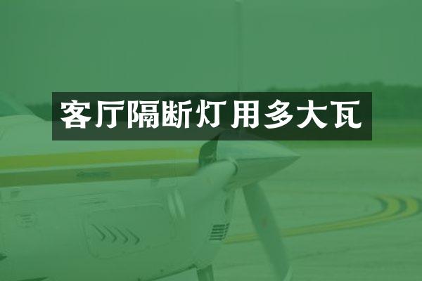 客厅隔断灯用多大瓦