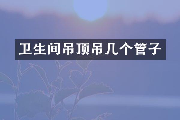 卫生间吊顶吊几个管子