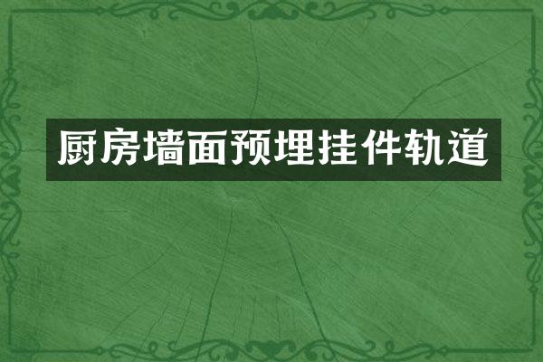 厨房墙面预埋挂件轨道