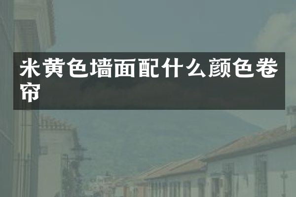 米黄色墙面配什么颜色卷帘