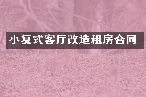 小复式客厅改造租房合同