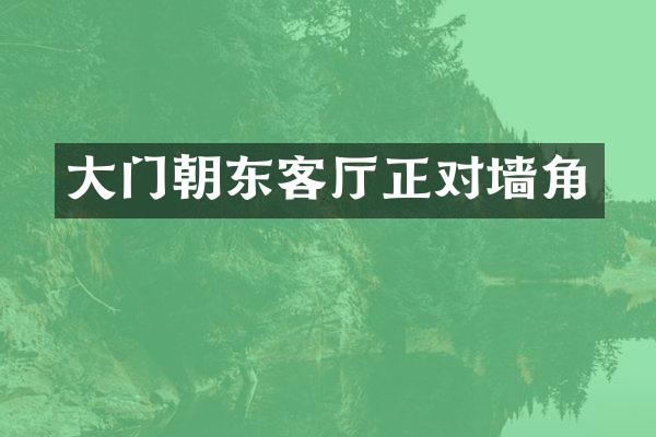 大门朝东客厅正对墙角