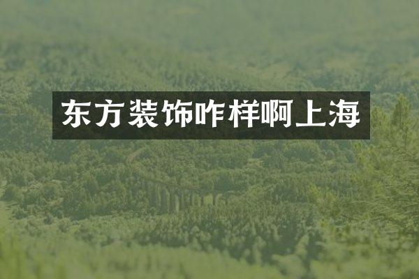 东方装饰咋样啊上海