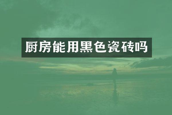 厨房能用黑色瓷砖吗