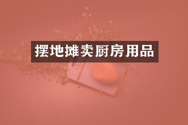 摆地摊卖厨房用品