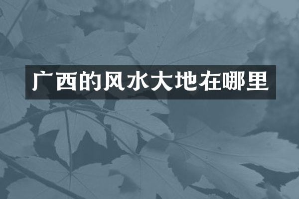 广西的风水大地在哪里