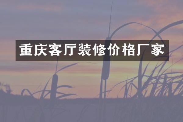 重庆客厅装修价格厂家