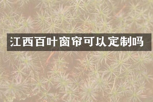 江西百叶窗帘可以定制吗
