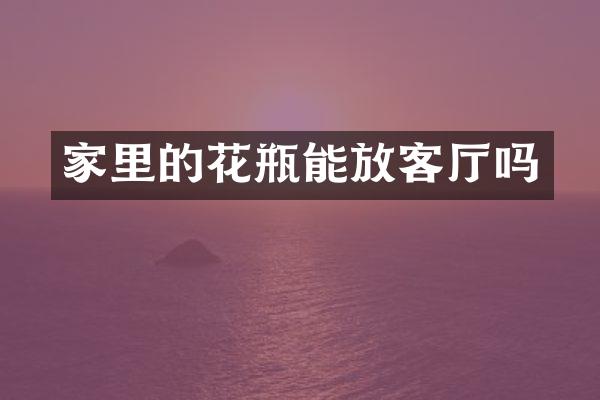 家里的花瓶能放客厅吗