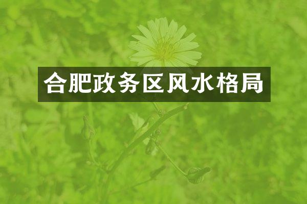 合肥政务区风水格局