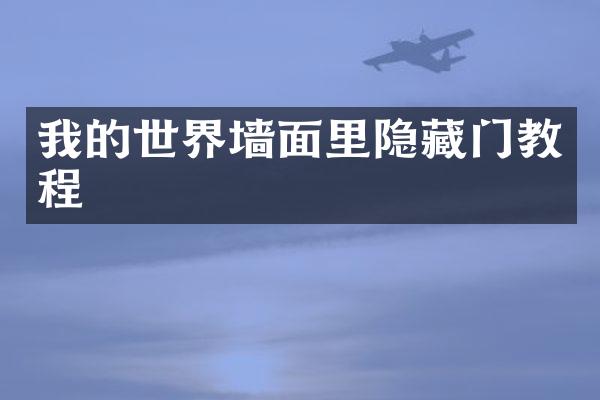 我的世界墙面里隐藏门教程