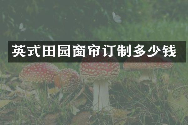 英式田园窗帘订制多少钱