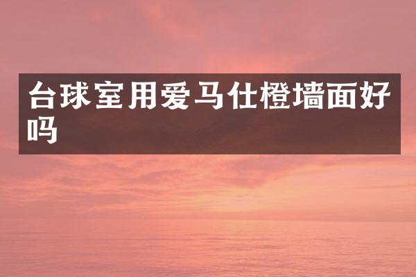 台球室用爱马仕橙墙面好吗