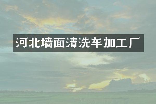 河北墙面清洗车加工厂