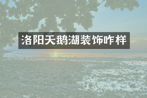 洛阳天鹅湖装饰咋样