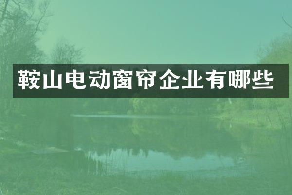 鞍山电动窗帘企业有哪些