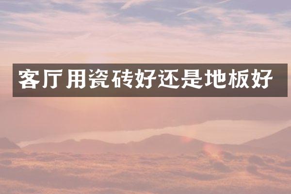 客厅用瓷砖好还是地板好