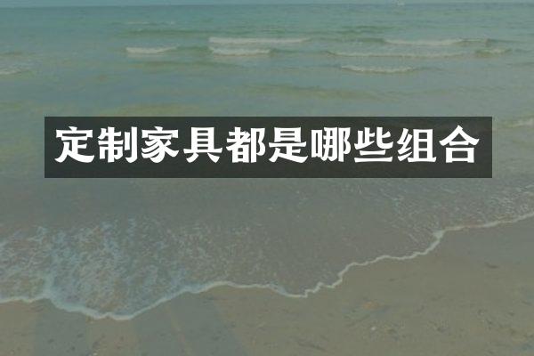 定制家具都是哪些组合