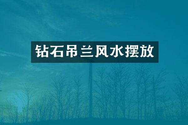 钻石吊兰风水摆放