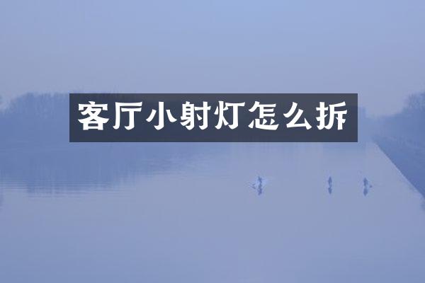 客厅小射灯怎么拆