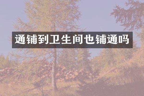 通铺到卫生间也铺通吗