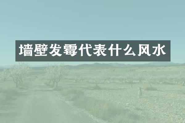 墙壁发霉代表什么风水