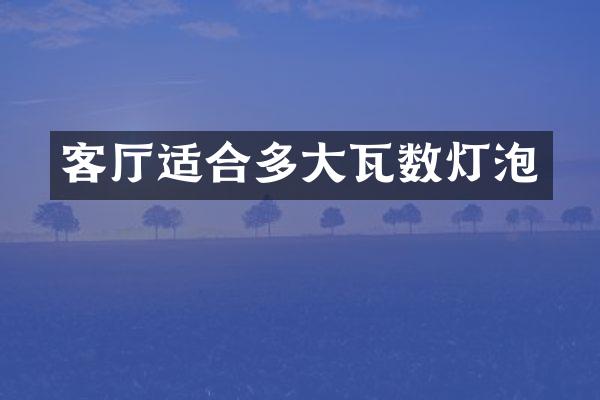 客厅适合多大瓦数灯泡