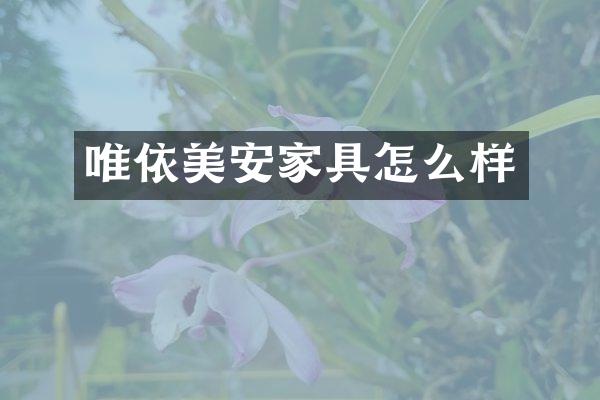 唯依美安家具怎么样