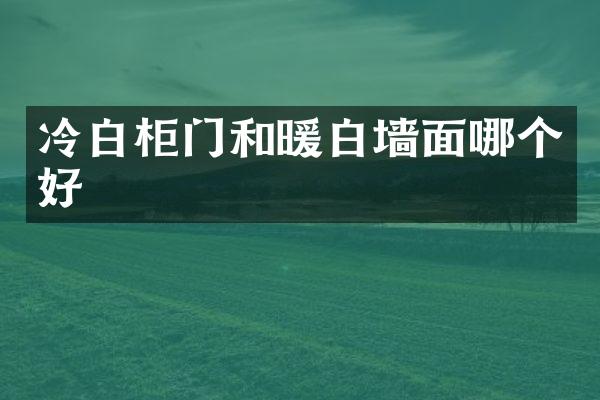 冷白柜门和暖白墙面哪个好
