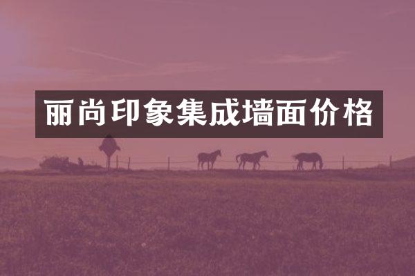 丽尚印象集成墙面价格