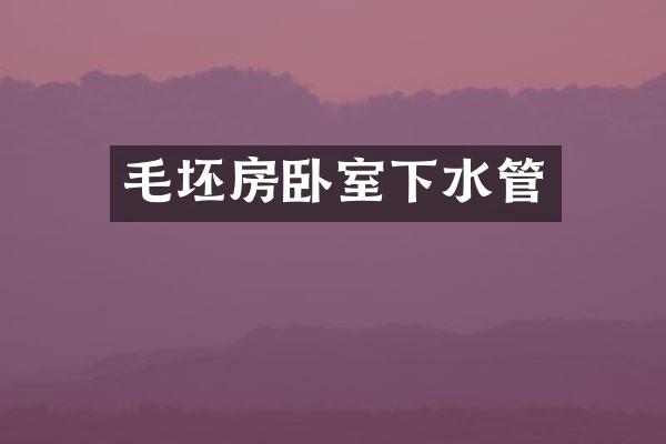 毛坯房卧室下水管