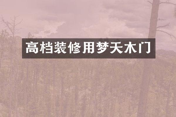 高档装修用梦天木门