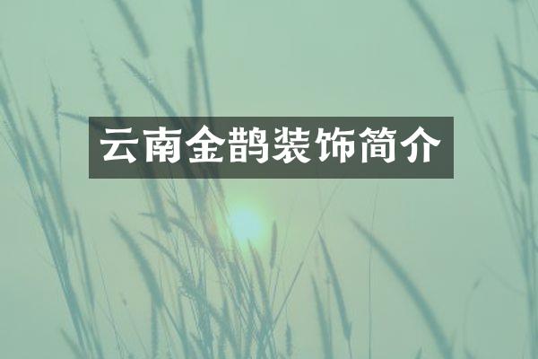 云南金鹊装饰简介
