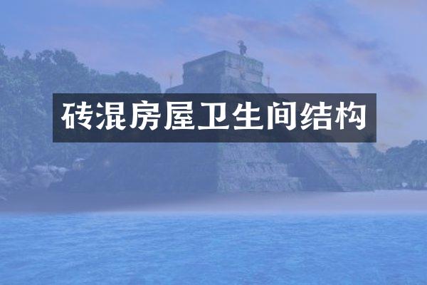 砖混房屋卫生间结构