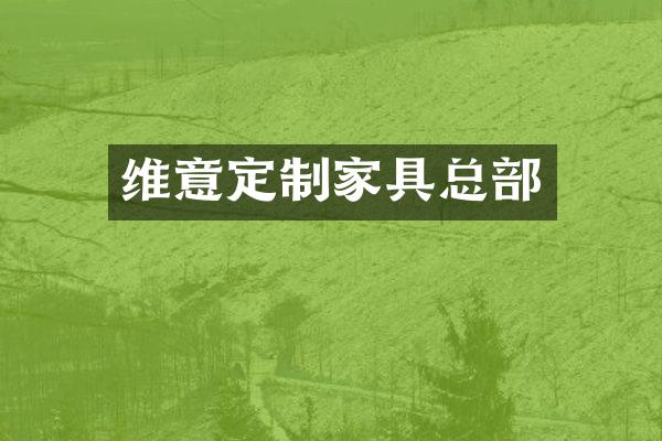 维意定制家具总部